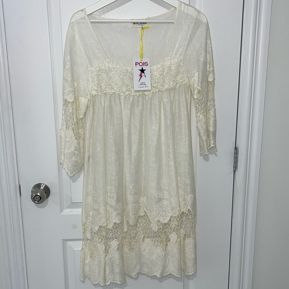 Pois Dentella Ivory dress